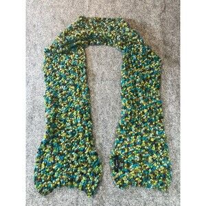 Cejon Nylon Multicolor Green Scarf Warm Winter Forest Goblincore Cozy Wrap